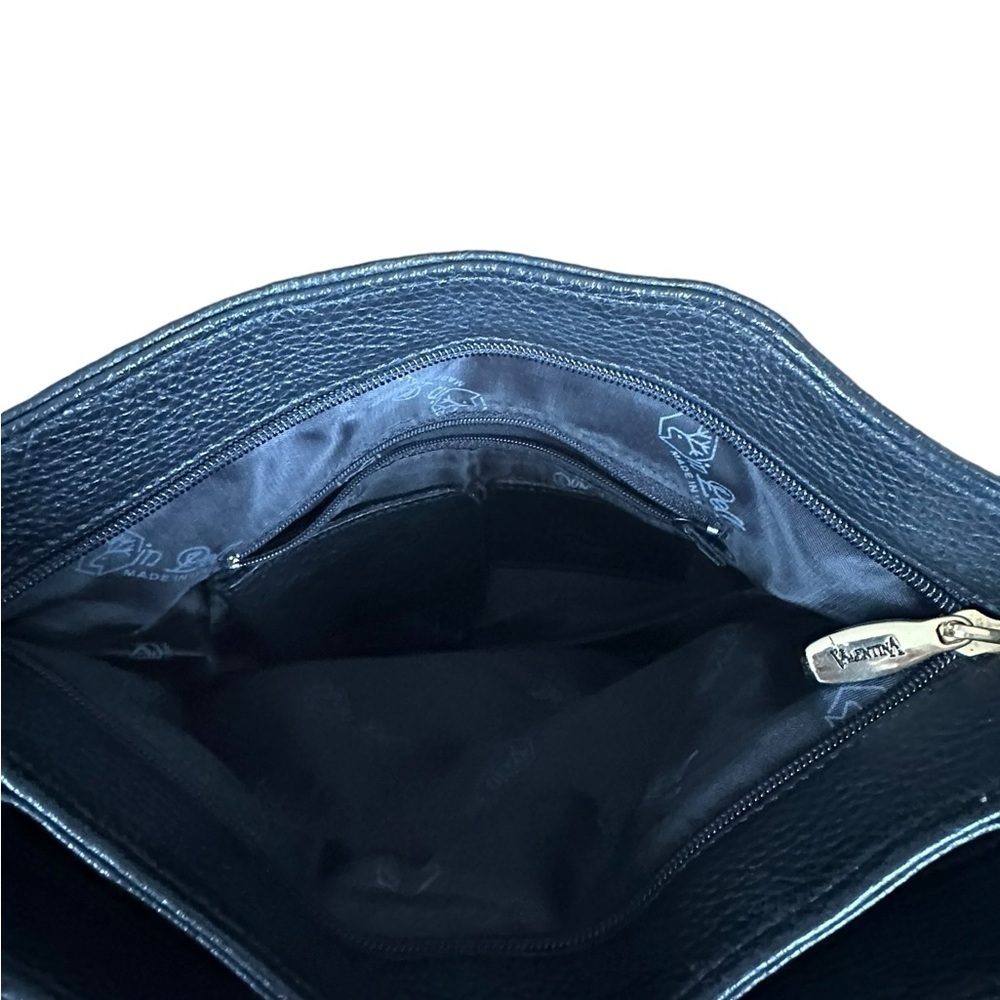 Valentina black leather tote shoulder bag - Picture 7 of 13